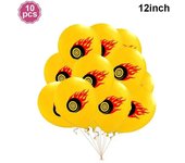 Race Happy Birthday Banner Foil Car Wheels Balloons Cake Toppers for Boys Kids Formula 1 Racing Party Decors Supplies