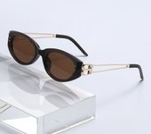 Gafas de sol ovalados retro para mujeres y hombres, lentes de sol redondos estrechos y de moda Y2K de diseñador vintage