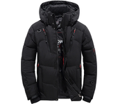 Chaqueta de plumón de invierno para hombre, abrigo de pato blanco a prueba de viento, abrigo cálido para viaje y acampada, ropa