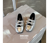 2024 Autumn New Children Leather Shoes for Girls Fashion Princess Style Soft Bottom Sweet Bowtie Dancing Versatile Party Shoes