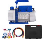 SucceBuy AC 4.8 CFM 5PA HVAC Vacuum Pump Manifold Gauge Package in Box，1440 RPM，1/3 HP，AC230V, 50Hz，fitting for household air conditioning, automobile maintenance, vacuum packaging