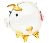 Cartoon Piggy Money Bank Multi-purpose Lightweight Coins Saving Box Visible Handmade Golden Beans Container Home Decor