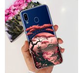 For Samsung Galaxy A20s Samsung A20 A30 Back Cover Phone Case Transparent Soft TPU Silicone Coque Women Fashion Flower Butterfly