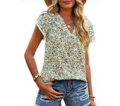 Women's Shirt and Blouse With Print V Neck Female Tops Top Y2k Fashion Luxury Designer Tunic 2024 Economic Casual Youth Xl Tall