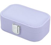 Macaron Color Leather Jewelry Organizer Box Rectangle Classic Trinket Storage Box Multi-functional Portable Ring Box