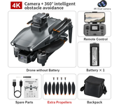 L600 PRO MAX 4K Professional Grade, Dual HD Cameras, Obstacle Avoidance, Brushless, 4-Axis, Shockproof, Gimbal, Foldable, 3-Axis