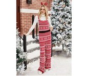 Ladies' Christmas Knitted jumpsuit, loose fit, snowflake, Bailey