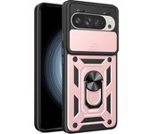 Phone Case for Google Pixel 9 / 9 Pro 5G With Slide Camera Lens Cover Shockproof Armor Kickstand Case