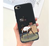 Flower Cover For Xiaomi Redmi 4A 4x Beautiful Moon Night Black Cat Phone Case For Redmi 4x Redmi4a Protection Coque Funda Capas