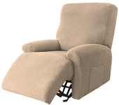 Funda de sofá reclinable, silla perezosa, funda de cojín de Color sólido, funda de sofá de 1/2/3/4 asientos, sofá con textura de hoja impermeable