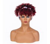 Headband small curly explosive head synthetic headband wig
