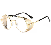 Gafas de sol redondas de Metal para hombre y mujer, lentes de sol Punk con montura Retro, gafas de sol de buena aumens, Devil Crowley, David Tennant, gafas de Cosplay Uv