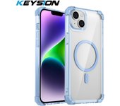 KEYSION Transparent Case for iPhone 15 Pro Max 15 Plus Shockproof Phone Back Cover for iPhone 14 13 12 Pro Max
