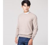 Nuevo suéter suelto de punto con cuello redondo para hombre de otoño e invierno, camisa con cuello en V