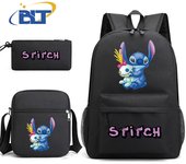 Lilo & Stitch Printed Student Schoolbag Set Children's Backpack Shoulder Bag Pencil Case 3-piece Set