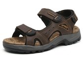 Nueva moda, zapatos de ocio de verano para hombre, sandalias de playa, sandalias de cuero genuino de alta calidad, sandalias suaves de talla grande para hombre, talla 38-48