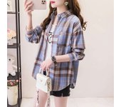 2023 New Women Long Sleeve Shirts Red and Black Flannel Plaid Shirt Tops Brand Casual Loose Female Check Blouses Clothes