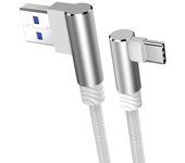 90 Degree Elbow USB Type C Cable Mobile Phone Fast Charging Data Cord For Samsung S22 Xiaomi 12 Poco F3 X4 GT Oneplus 10 Realme