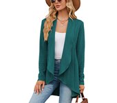 Abrigo de mujer: Otoño e invierno nuevo cárdigan suelto de manga larga de color sólido top abrigo de punto de mujer