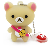 JASTER Cute Bear USB Flash Drives 64GB Cartoon Pen Drive 32GB Creative Gifts for Kids Memory Stick 16GB Free Key Chain Pen Drive