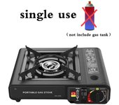 Automatic ignition high-power, wind resistant, energy-saving, alloy, portable dual-purpose gas stove, camping supplies