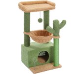 Árbol para gatos de Cactus H83CM, torre de juguete para gatos de interior perca superior grande Hummock condominio grande