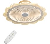 Ventilador de techo con luces y mando a distancia, ultrafino, 18 cm, se puede elegir el color deseado para dormitorio o salón