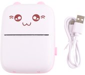 Mini Instant Printer Cartoon No Ink Thermal Printing Camera Bluetooth Wireless Learn Printer for Boys Girls Students Birthday