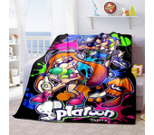 3D Game, Splatoon, Fashion Cute Cartoon Soft Plush Blanket, Flannel Blanket Game Player Bedroom Bed Sofa Nap  Blanket grinch