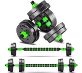 Ajustables, Juego de Pesas con Barra Libremente Combinable, 10/15KG 2 En 1 Kit de Levantamiento de Pesas para Gimnasio en casa, Pesos Fitness para Hombres/Mujeres