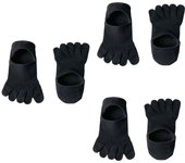 3Pairs Fashion Thin Men's Five Toe Socks Absorb Sweat Mesh Toe Socks Anti Slip Solid Color Five Finger Socks Men