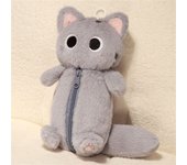 Siamese Cat Plush Pencil Case Stuffed Animal Pen Storage Bag Stationery Bag Large Capacity Cute Design Cat Pencil Bag Pencil Box