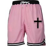 Pantalones de Baloncesto Cruzado para Hombres Línea de Malla de Secado Rápido Cintura Elástica