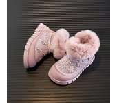 Botas De Nieve Para Niños, Zapatos De Algodón Gruesos Apilados Para Niñas, Botas De Algodón Cálidas Para Niñas