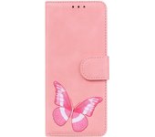 For Google pixel 8a 4a 6 6a pixel8a pixel6a 5G textura de la piel impresión en mariposa carcasa del teléfono móvil billetera c