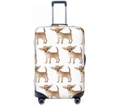 Custom Frenchie Dog French Bulldog Travel Lage Dust Proof Suitcase Cover Protector Fit 18-32 Inch