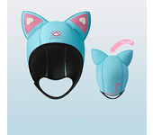 Capucha de buceo de neopreno de 3MM con correas para la barbilla para mujer, gorro impermeable con orejas de gato, traje de neopreno, gorro de natación, gorros de snorkel, gorro de natación