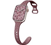 【18 Colors】Leopard embossed soft silicone strap For iwatch Serie 9 8 7 6 SE 5 4 3 2 1 Leisure sports Bracelet For iwatch Band