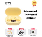 TWS E7S Fone Earphones Headphones for Xiaomi Noise Cancelling Earbuds with Mic Wireless Bluetooth Headset