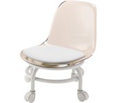 Low Rolling Stool and Backrest Swivel Stool for Cleaning Salon Push Ups
