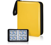 Álbum de Cartas Coleccionables 400 Cartas -Álbum de Fundas para cartas de Bolsillo Impermeable Transparente,(Negro)