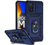 Full Cover For Xiaomi Poco M4 Pro 4G Case For Poco M4 Pro 4G Push Window Magnetic Phone Holder Back Case For Poco M4 Pro 4G Case