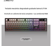 LT104 Teclado Tri-Mode RGB Personalizado Inalámbrico 2.4G Bluetooth Teclado Mecánico de Oficina
