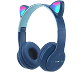 P47M LED Light Cute Cat Ear Headphones Gaming Bluetooth-Compatible 5.0 Wired Headset Gamer Hifi Sport Earphones Wireless Earbuds