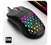 RAIKU G701 Ratón de 6 teclas con cable Iluminación colorida Juegos y oficina para Microsoft Windows y Apple Sistema IOS