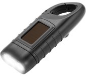 Hand crank solar powered LED flashlight, emergency survival flashlight with dynamic flashlight, suitable for outdoor sports