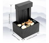 Tabletop Fountain Circulating LED Ring Lights r Water Ornaments Meditation Fortune Craft for Home Office