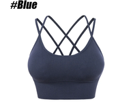1 unidad de sujetadores deportivos de algodón para mujer, Sujetador deportivo liso con realce para trotar, gimnasio, Sujetador deportivo para mujer, ropa interior para chica, Fitness, correr, Yoga, Top deportivo