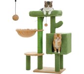Árbol para gatos de varios niveles con condominio, hamaca, torre de lujo para gatos en interiores, poste rascador para gatos