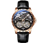 AILANG-Reloj de doble tourbillon para hombre, Original, automático, con máquina hueca, luminoso, resistente al agua